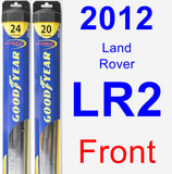 Front Wiper Blade Pack for 2012 Land Rover LR2 - Hybrid