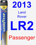 Passenger Wiper Blade for 2013 Land Rover LR2 - Hybrid