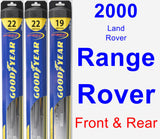 Front & Rear Wiper Blade Pack for 2000 Land Rover Range Rover - Hybrid