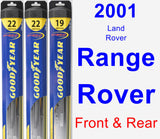 Front & Rear Wiper Blade Pack for 2001 Land Rover Range Rover - Hybrid