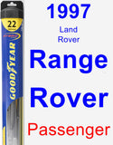 Passenger Wiper Blade for 1997 Land Rover Range Rover - Hybrid
