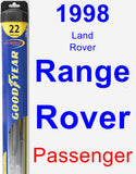 Passenger Wiper Blade for 1998 Land Rover Range Rover - Hybrid