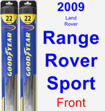 Front Wiper Blade Pack for 2009 Land Rover Range Rover Sport - Hybrid