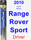 Driver Wiper Blade for 2010 Land Rover Range Rover Sport - Hybrid