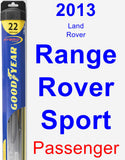 Passenger Wiper Blade for 2013 Land Rover Range Rover Sport - Hybrid