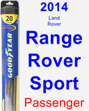 Passenger Wiper Blade for 2014 Land Rover Range Rover Sport - Hybrid