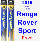 Front Wiper Blade Pack for 2015 Land Rover Range Rover Sport - Hybrid