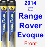 Front Wiper Blade Pack for 2014 Land Rover Range Rover Evoque - Hybrid