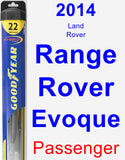 Passenger Wiper Blade for 2014 Land Rover Range Rover Evoque - Hybrid