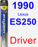 Driver Wiper Blade for 1990 Lexus ES250 - Hybrid