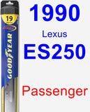 Passenger Wiper Blade for 1990 Lexus ES250 - Hybrid