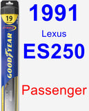 Passenger Wiper Blade for 1991 Lexus ES250 - Hybrid