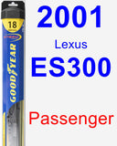 Passenger Wiper Blade for 2001 Lexus ES300 - Hybrid