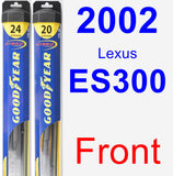 Front Wiper Blade Pack for 2002 Lexus ES300 - Hybrid