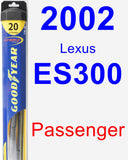 Passenger Wiper Blade for 2002 Lexus ES300 - Hybrid