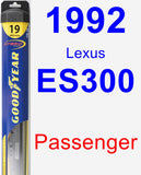 Passenger Wiper Blade for 1992 Lexus ES300 - Hybrid