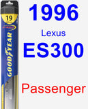 Passenger Wiper Blade for 1996 Lexus ES300 - Hybrid