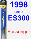 Passenger Wiper Blade for 1998 Lexus ES300 - Hybrid