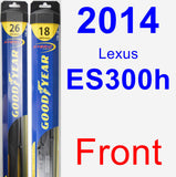 Front Wiper Blade Pack for 2014 Lexus ES300h - Hybrid