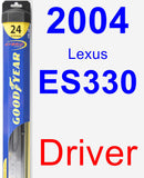 Driver Wiper Blade for 2004 Lexus ES330 - Hybrid