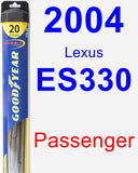 Passenger Wiper Blade for 2004 Lexus ES330 - Hybrid