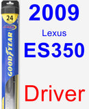 Driver Wiper Blade for 2009 Lexus ES350 - Hybrid