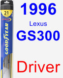 Driver Wiper Blade for 1996 Lexus GS300 - Hybrid