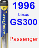 Passenger Wiper Blade for 1996 Lexus GS300 - Hybrid