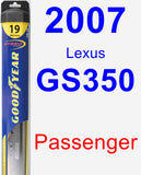 Passenger Wiper Blade for 2007 Lexus GS350 - Hybrid