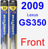 Front Wiper Blade Pack for 2009 Lexus GS350 - Hybrid