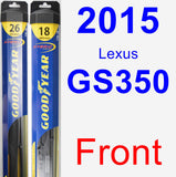 Front Wiper Blade Pack for 2015 Lexus GS350 - Hybrid