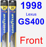 Front Wiper Blade Pack for 1998 Lexus GS400 - Hybrid