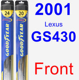 Front Wiper Blade Pack for 2001 Lexus GS430 - Hybrid