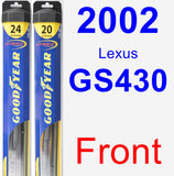 Front Wiper Blade Pack for 2002 Lexus GS430 - Hybrid