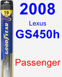 Passenger Wiper Blade for 2008 Lexus GS450h - Hybrid