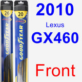 Front Wiper Blade Pack for 2010 Lexus GX460 - Hybrid