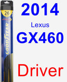 Driver Wiper Blade for 2014 Lexus GX460 - Hybrid