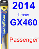 Passenger Wiper Blade for 2014 Lexus GX460 - Hybrid