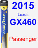 Passenger Wiper Blade for 2015 Lexus GX460 - Hybrid