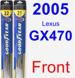 Front Wiper Blade Pack for 2005 Lexus GX470 - Hybrid