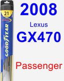 Passenger Wiper Blade for 2008 Lexus GX470 - Hybrid