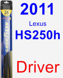 Driver Wiper Blade for 2011 Lexus HS250h - Hybrid