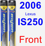 Front Wiper Blade Pack for 2006 Lexus IS250 - Hybrid