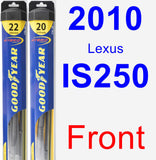 Front Wiper Blade Pack for 2010 Lexus IS250 - Hybrid