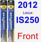 Front Wiper Blade Pack for 2012 Lexus IS250 - Hybrid