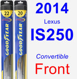 Front Wiper Blade Pack for 2014 Lexus IS250 - Hybrid