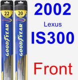 Front Wiper Blade Pack for 2002 Lexus IS300 - Hybrid