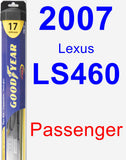 Passenger Wiper Blade for 2007 Lexus LS460 - Hybrid