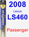 Passenger Wiper Blade for 2008 Lexus LS460 - Hybrid