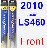 Front Wiper Blade Pack for 2010 Lexus LS460 - Hybrid